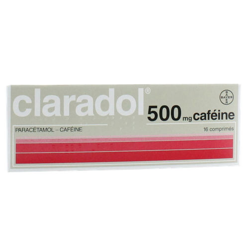 CLARADOL 500mg CAFEINE COMPRIMÉS 16
