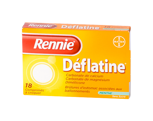 RENNIE DEFLATINE 18 COMPRIMES A CROQUER SANS SUCRE