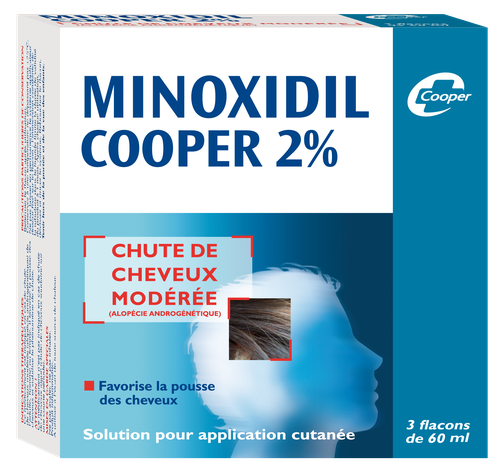 MINOXIDIL 2% COOPER SOLUTION EXTERNE 60ML X3 FLACONS
