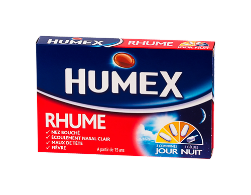 Humex Rhume Jour/Nuit 12 Comprimés + 4 Gélules